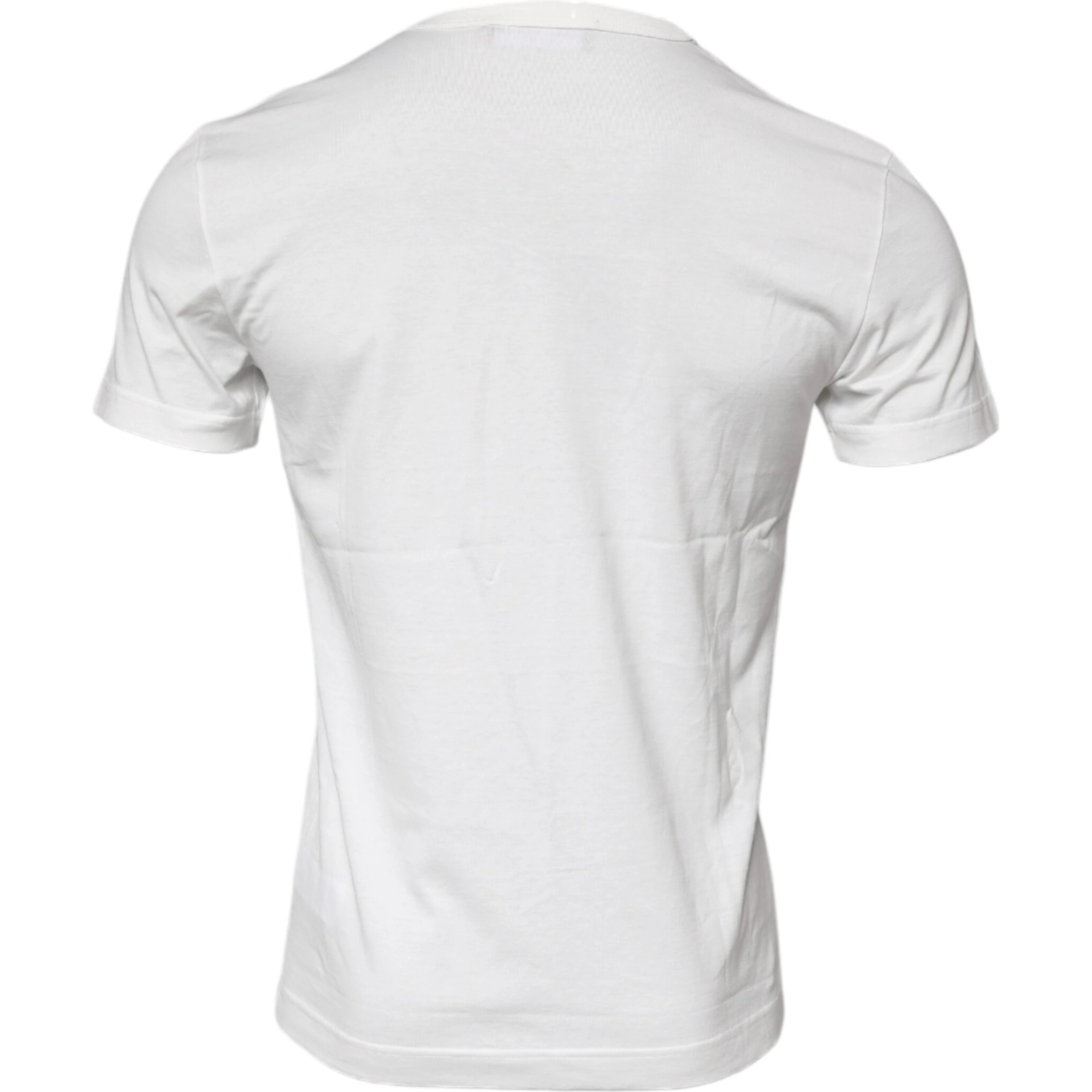 White Cotton Logo Floral Crew Neck T-shirt