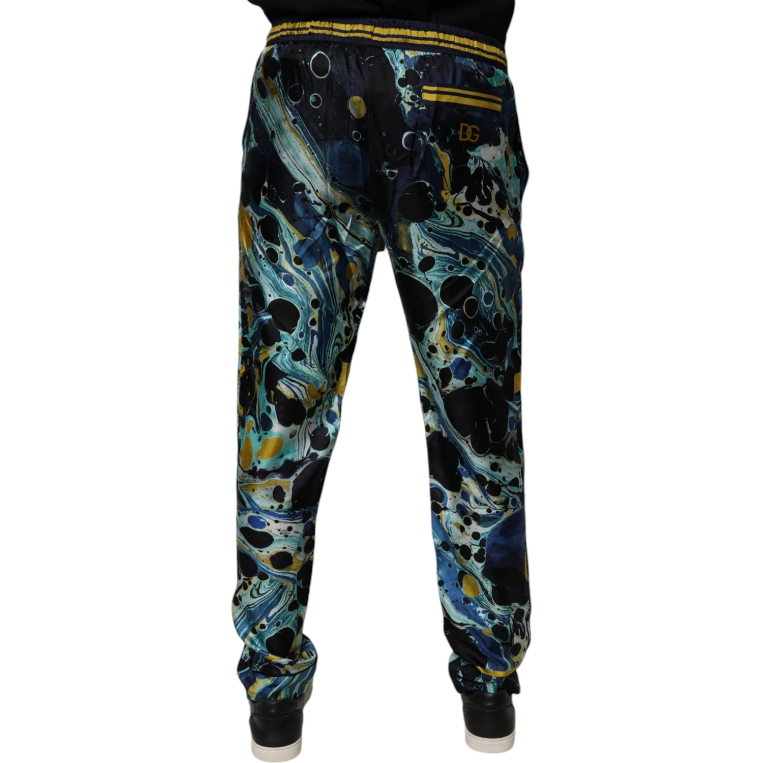 Multicolor Marble Print Jogger Sweatpants Pants