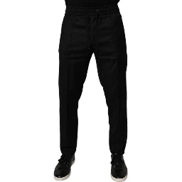 Black Wool Jogger Jogging Pants