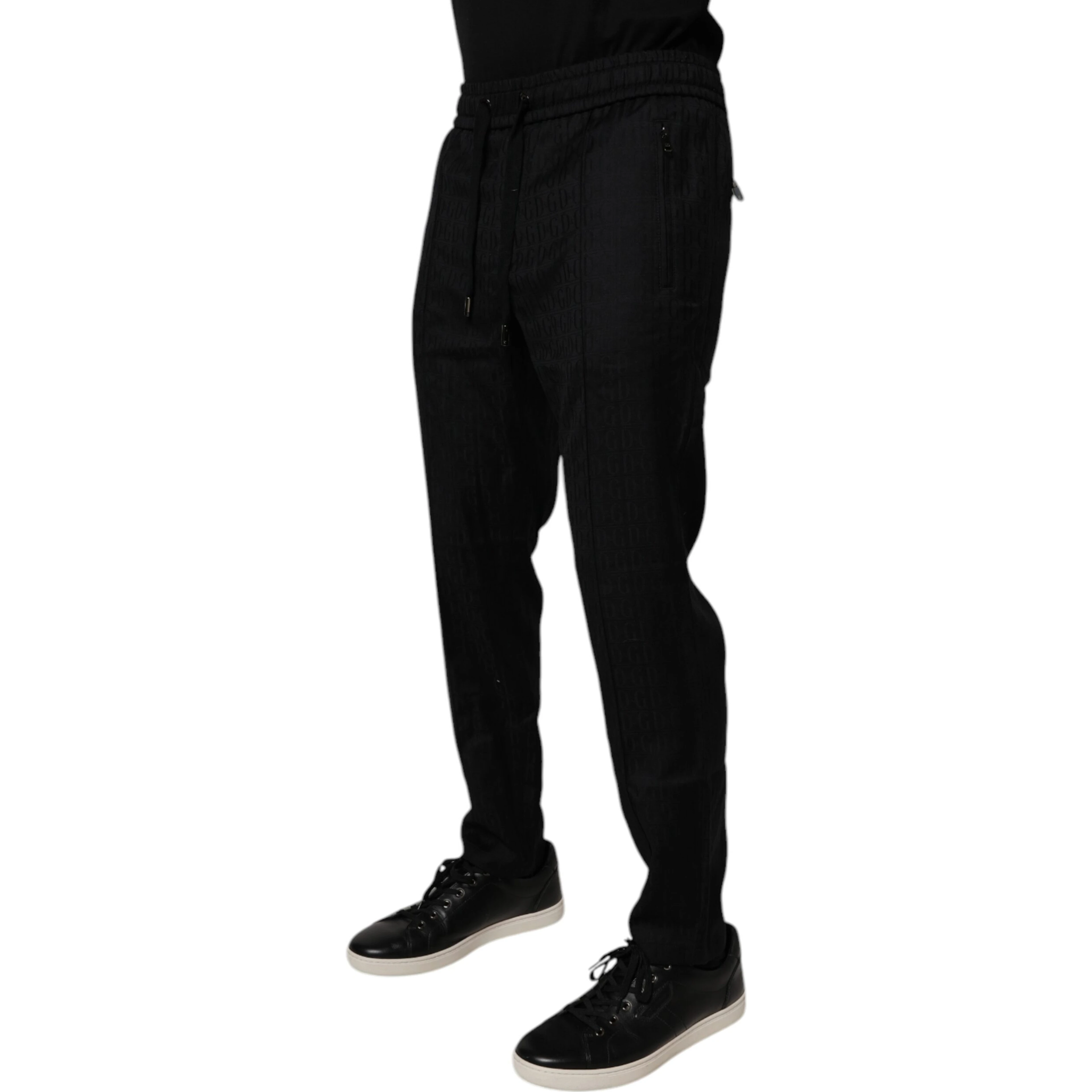 Black Wool Jogger Jogging Pants