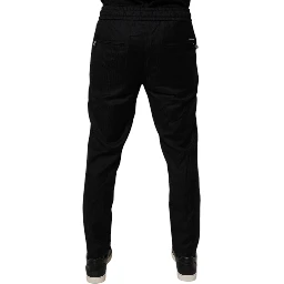 Black Wool Jogger Jogging Pants