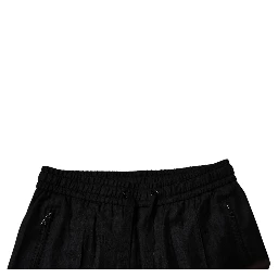 Black Wool Jogger Jogging Pants