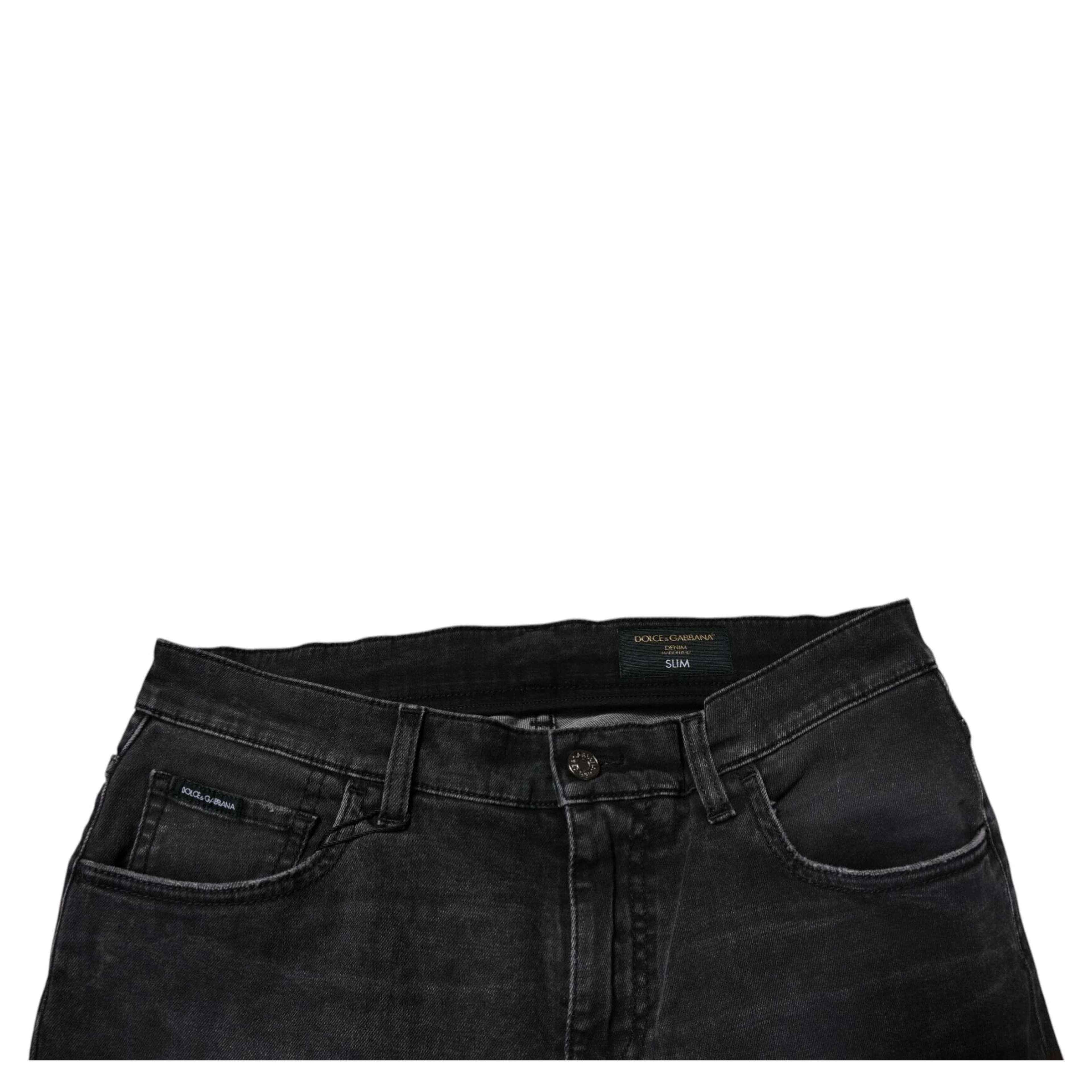 Black Cotton Stretch Skinny Men Denim Jeans