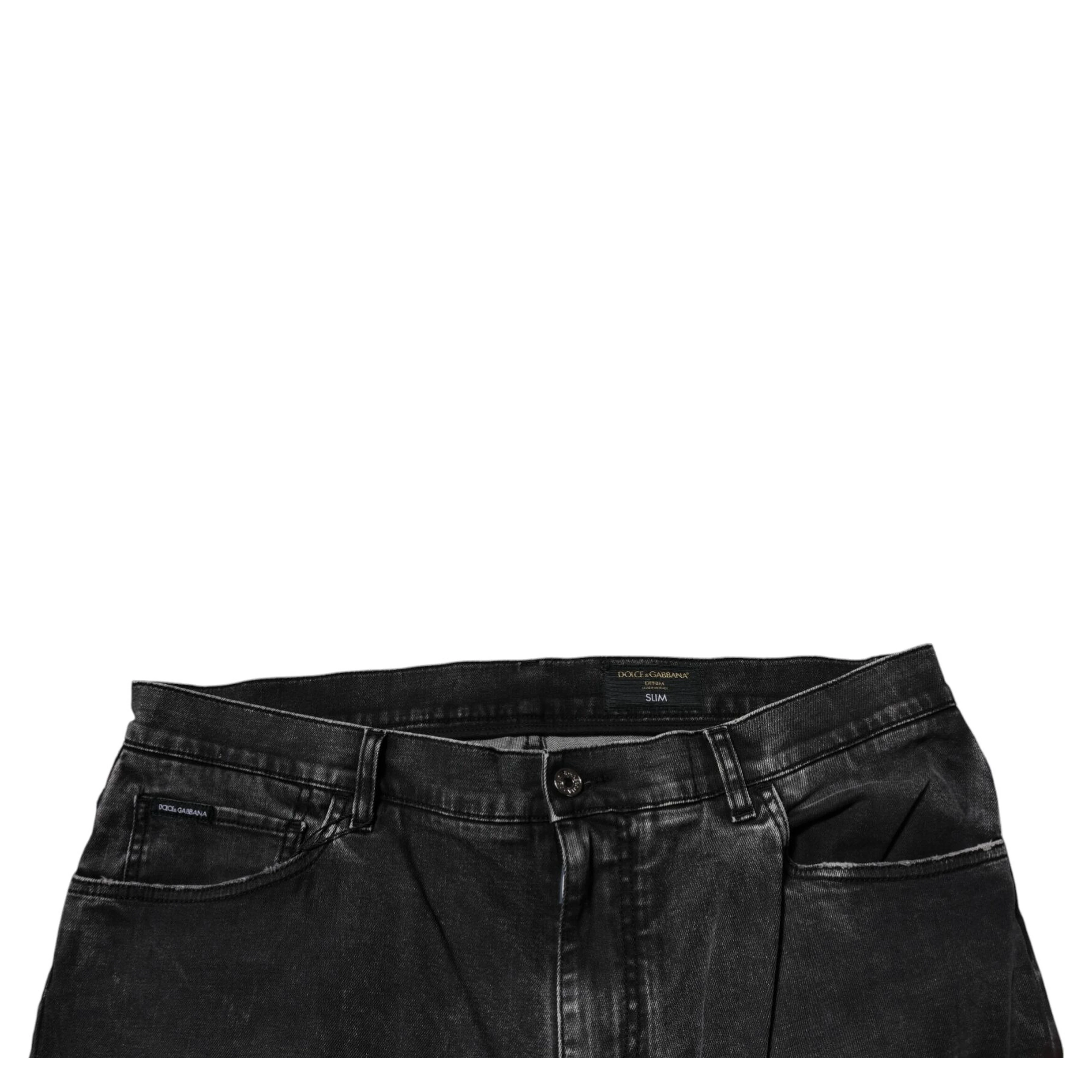 Black Cotton Stretch Skinny Men Denim Jeans
