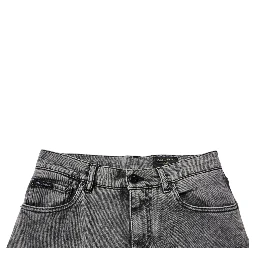Dark Gray Washed Cotton Slim Fit Denim Jeans