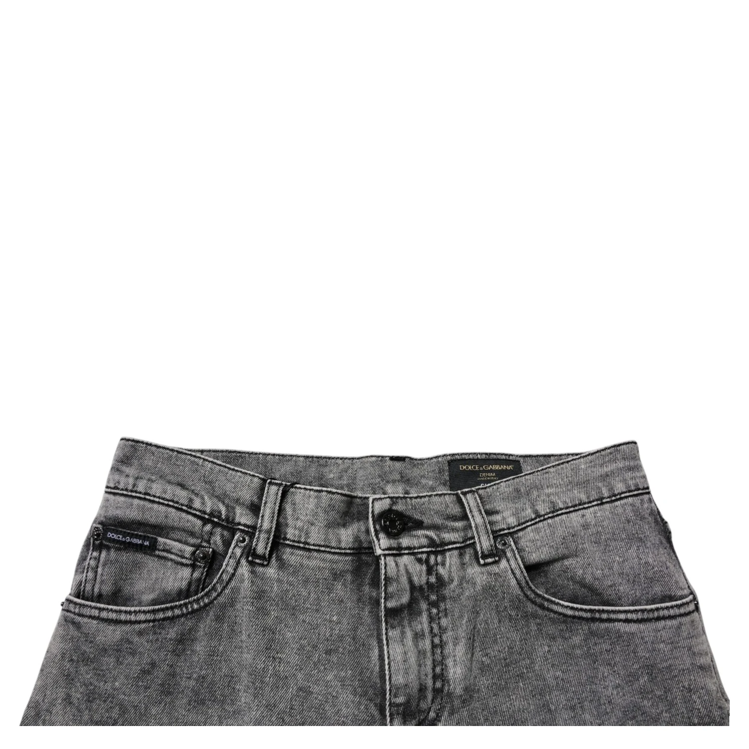 Dark Gray Washed Cotton Slim Fit Denim Jeans