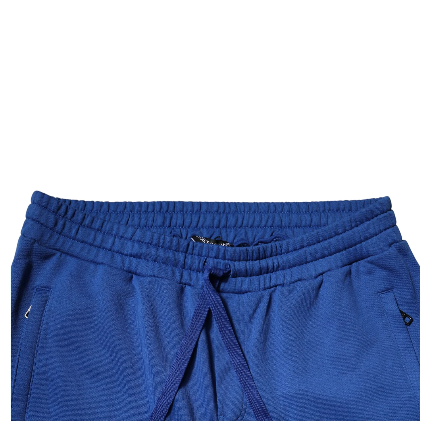 Blue Cotton Jogger Mid Waist Pants