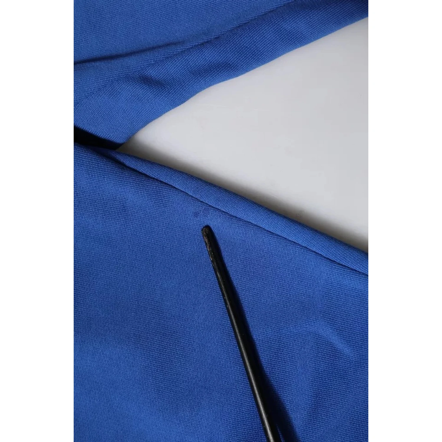 Blue Cotton Jogger Mid Waist Pants
