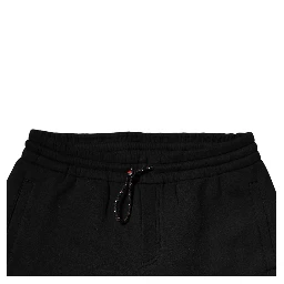 Black Logo Patch CottonJogger Sweatpants Pants