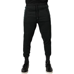 Black Cotton Blend Jogger Sweatpants Pants