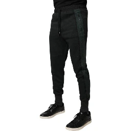 Black Cotton Blend Jogger Sweatpants Pants