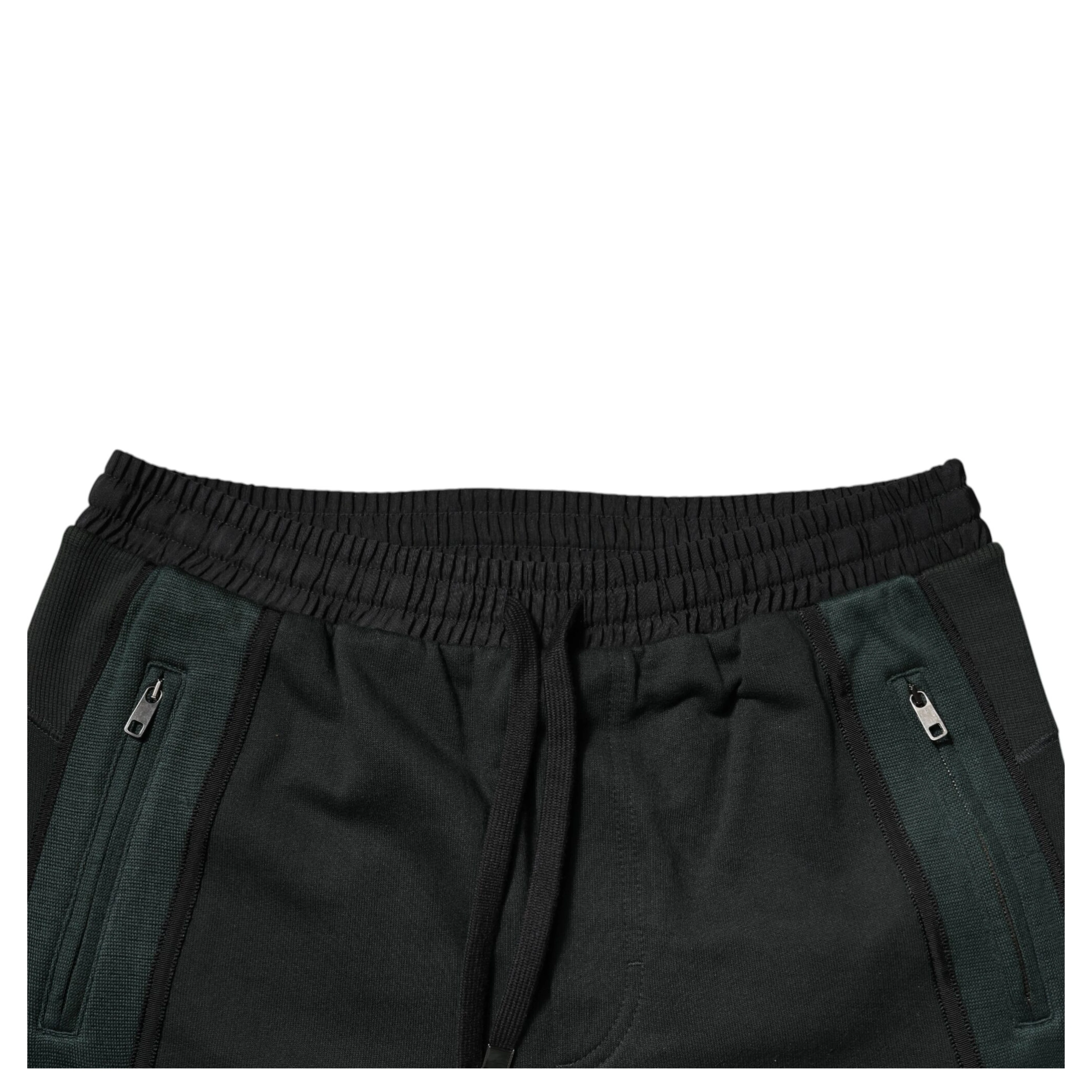 Black Cotton Blend Jogger Sweatpants Pants