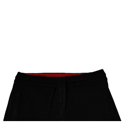 Black Wool Mid Waist Jogger Sweatpants Pants