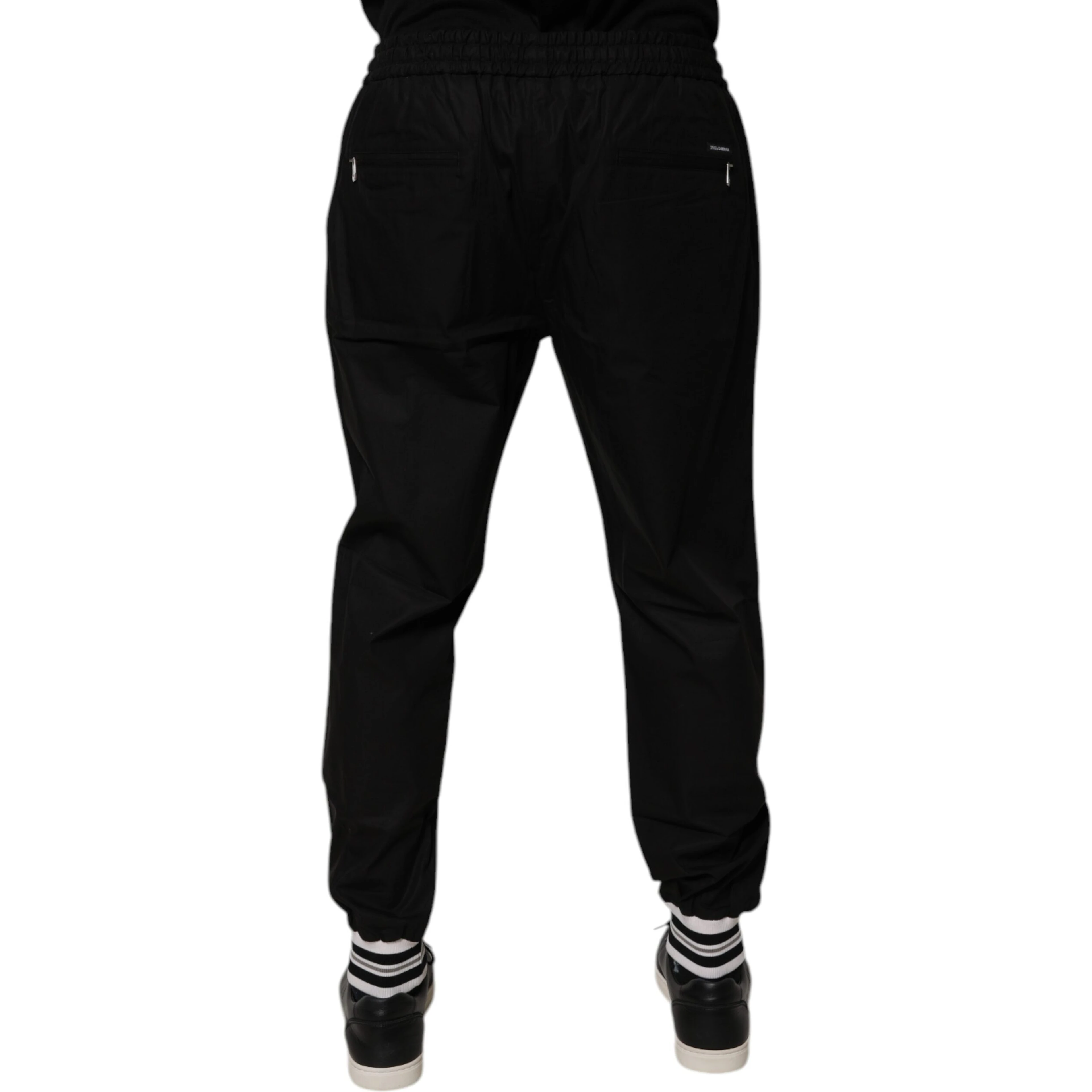 Black Cotton Men Jogger Sweatpants Pants