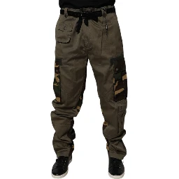 Multicolor Patchwork Camouflage Cargo Pants