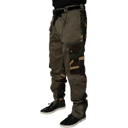 Multicolor Patchwork Camouflage Cargo Pants