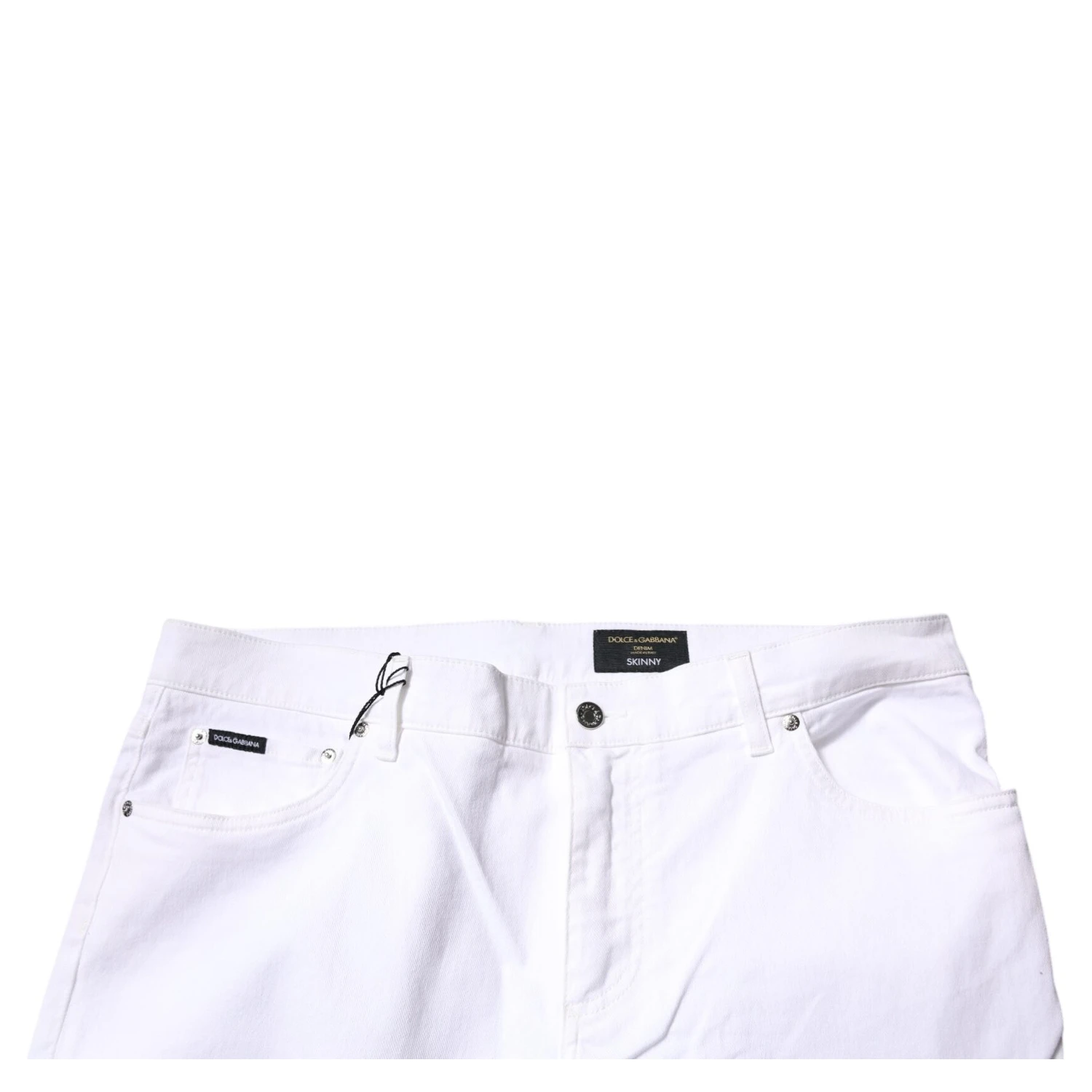 White Cotton Stretch Skinny Men Denim Jeans