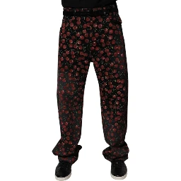 Black Cherry Cotton Straight Men Denim Jeans