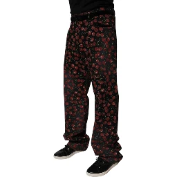 Black Cherry Cotton Straight Men Denim Jeans