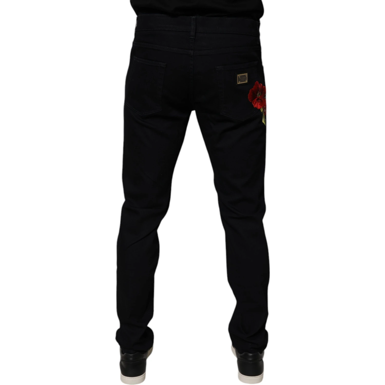 Black Cotton Stretch Slim Fit Men Denim Jeans