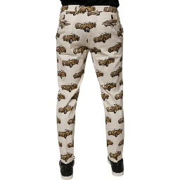 Off White Cars Cotton Skinny Men Denim Jeans