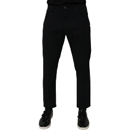 Dark Blue Cotton Stretch Loose Men Denim Jeans
