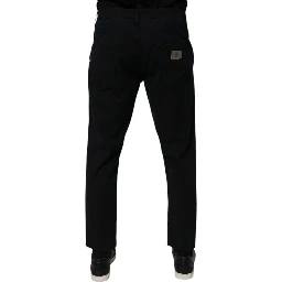 Dark Blue Cotton Stretch Loose Men Denim Jeans