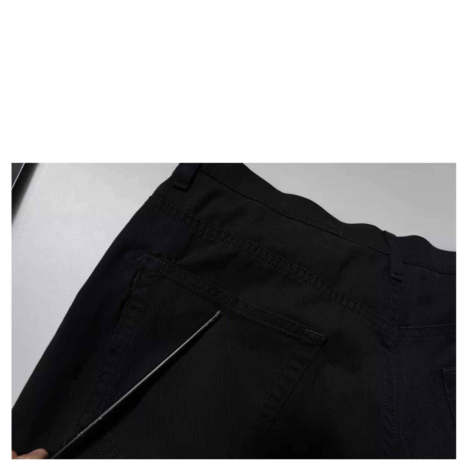 Dark Blue Cotton Stretch Loose Men Denim Jeans
