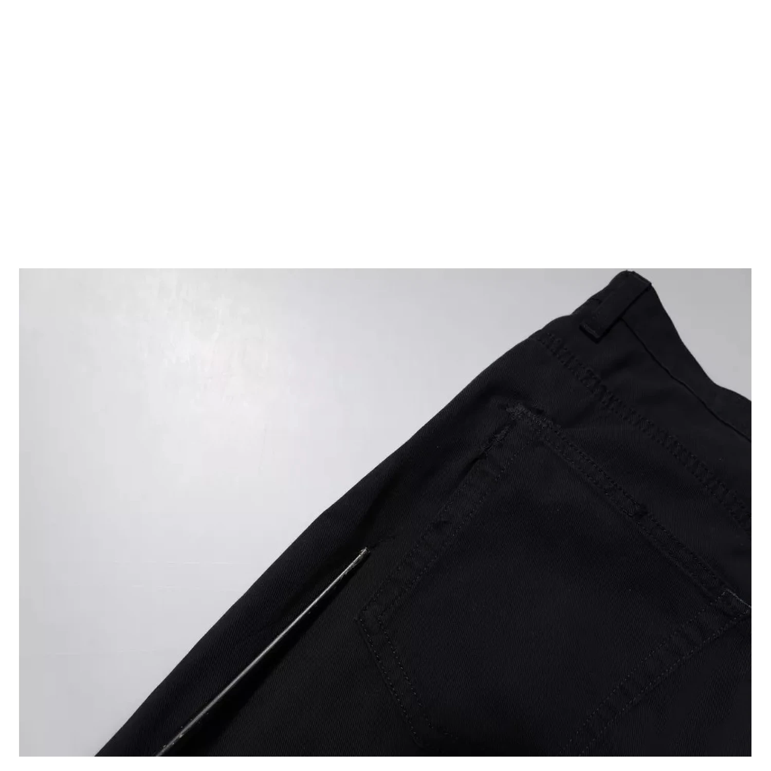 Dark Blue Cotton Stretch Loose Men Denim Jeans