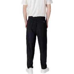 Relaxed Fit Men's Black Trousers