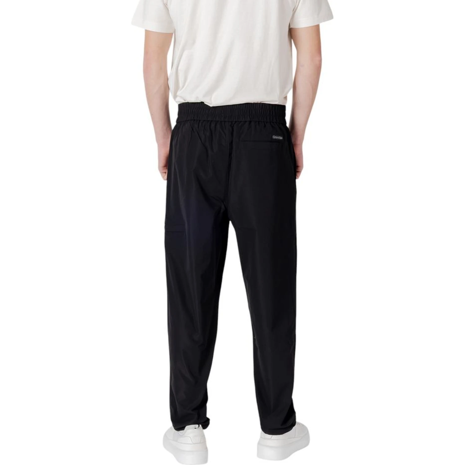 Relaxed Fit Men's Black Trousers