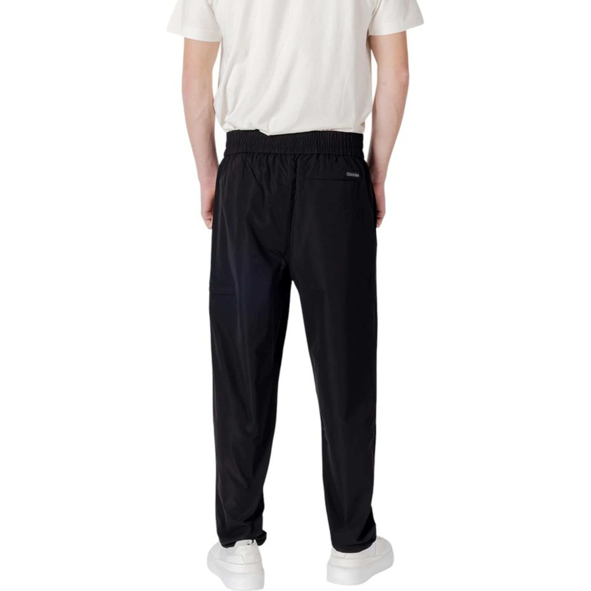 Relaxed Fit Men's Black Trousers