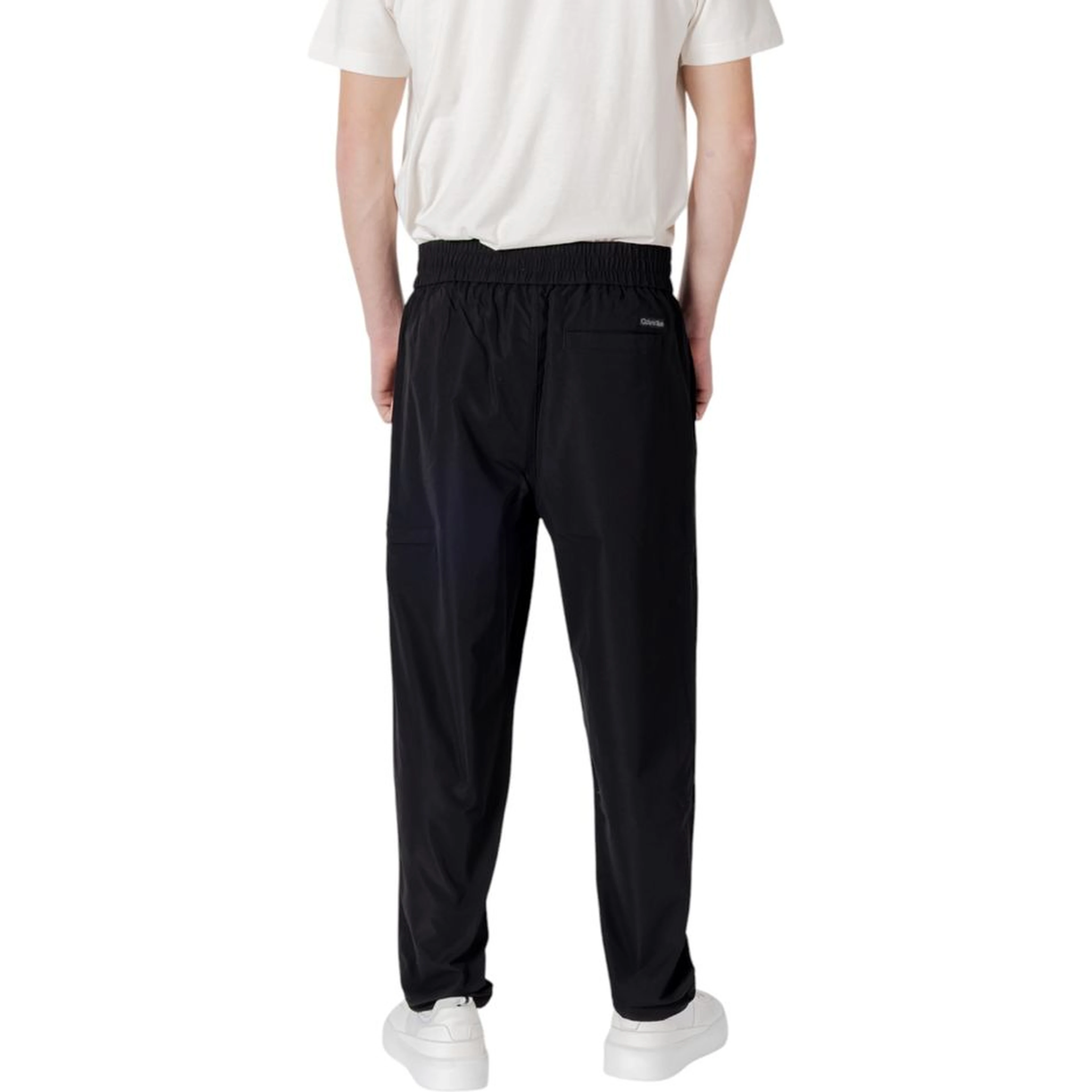 Relaxed Fit Men's Black Trousers
