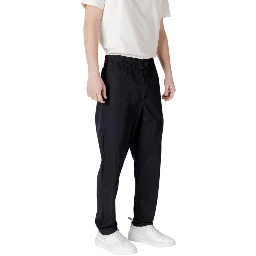 Relaxed Fit Men's Black Trousers