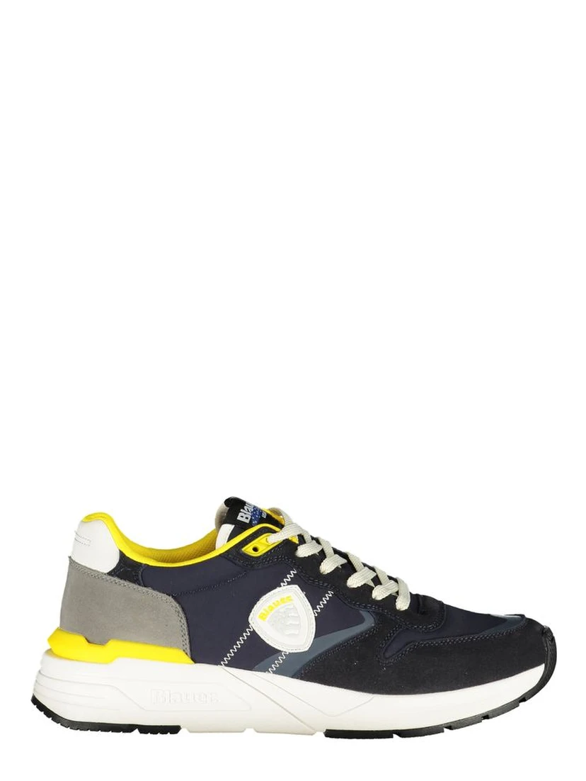 Ray Panelled Lace-up Sneakers In Blue