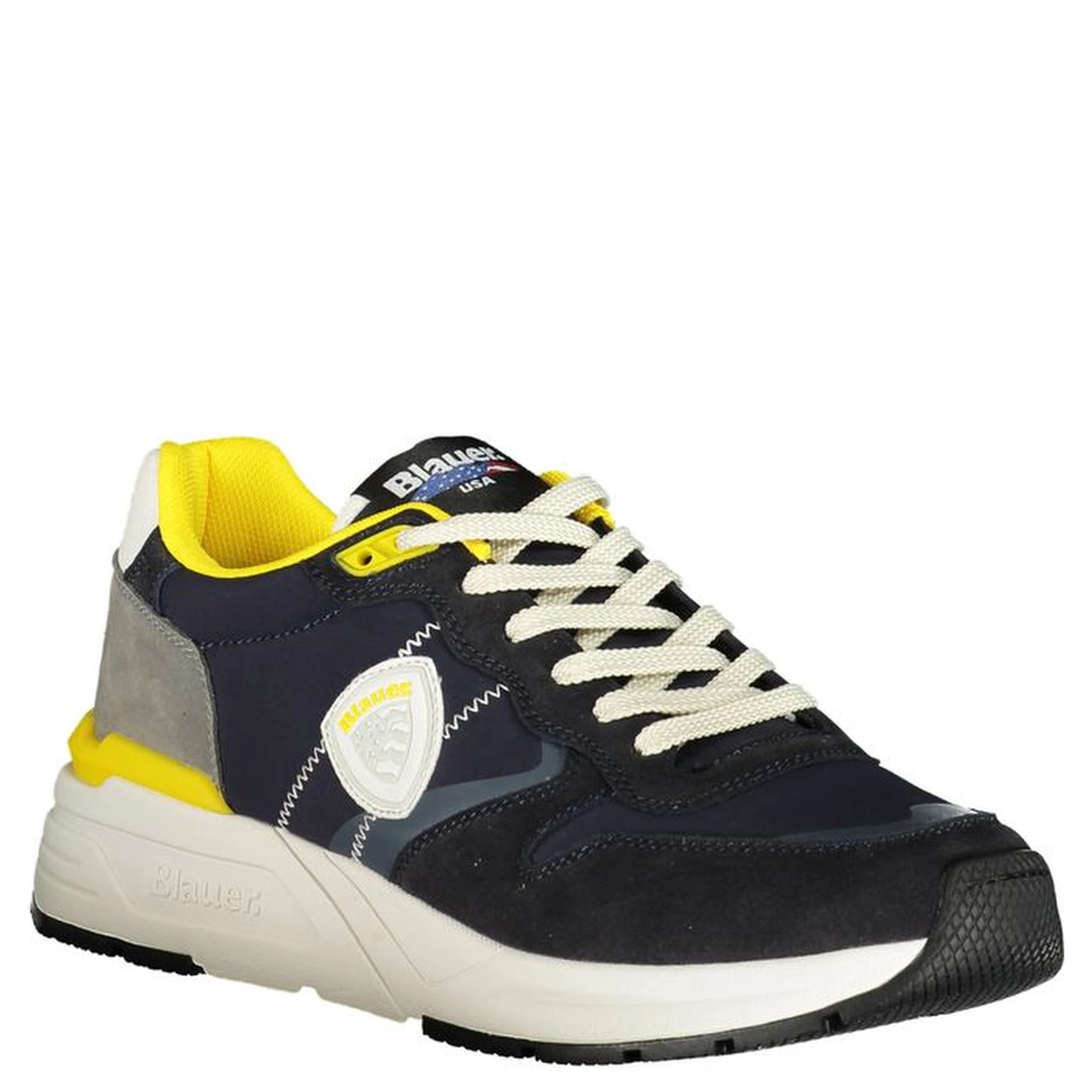 Ray Panelled Lace-up Sneakers In Blue