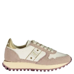 حذاء رياضي أبيض من البوليستر