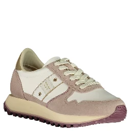 حذاء رياضي أبيض من البوليستر