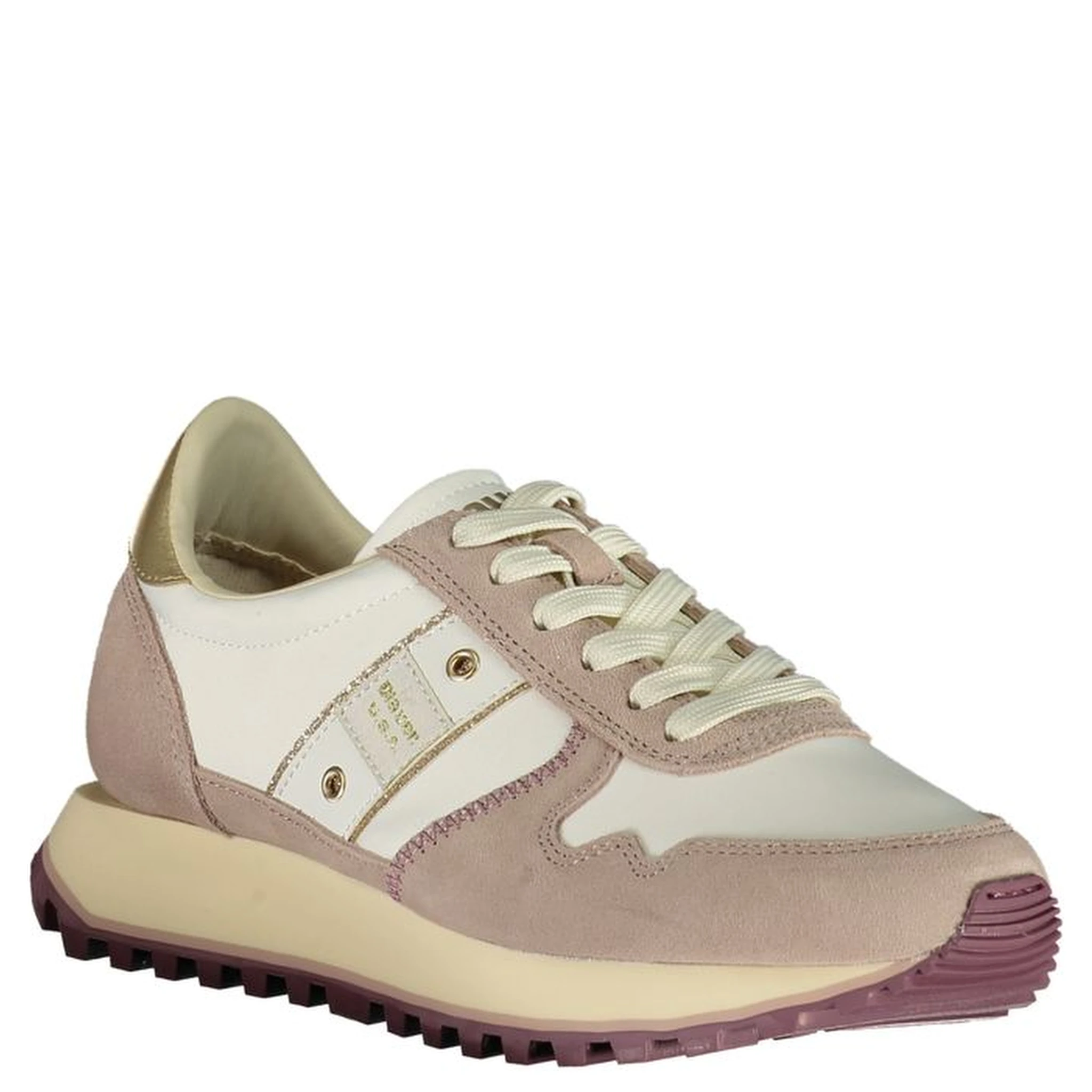 حذاء رياضي أبيض من البوليستر