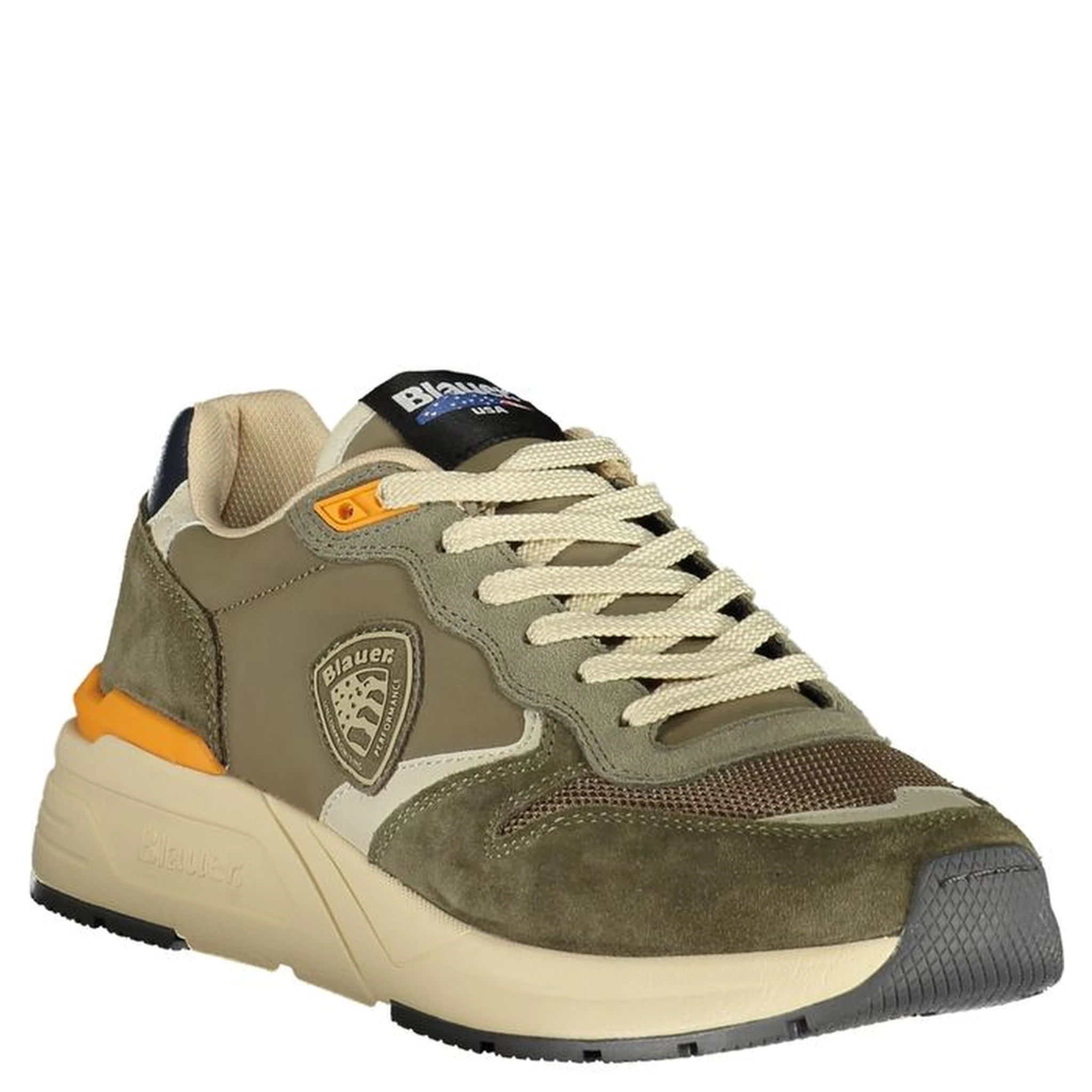 leather panel sneakers