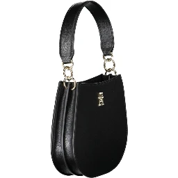 Black Polyester Handbag