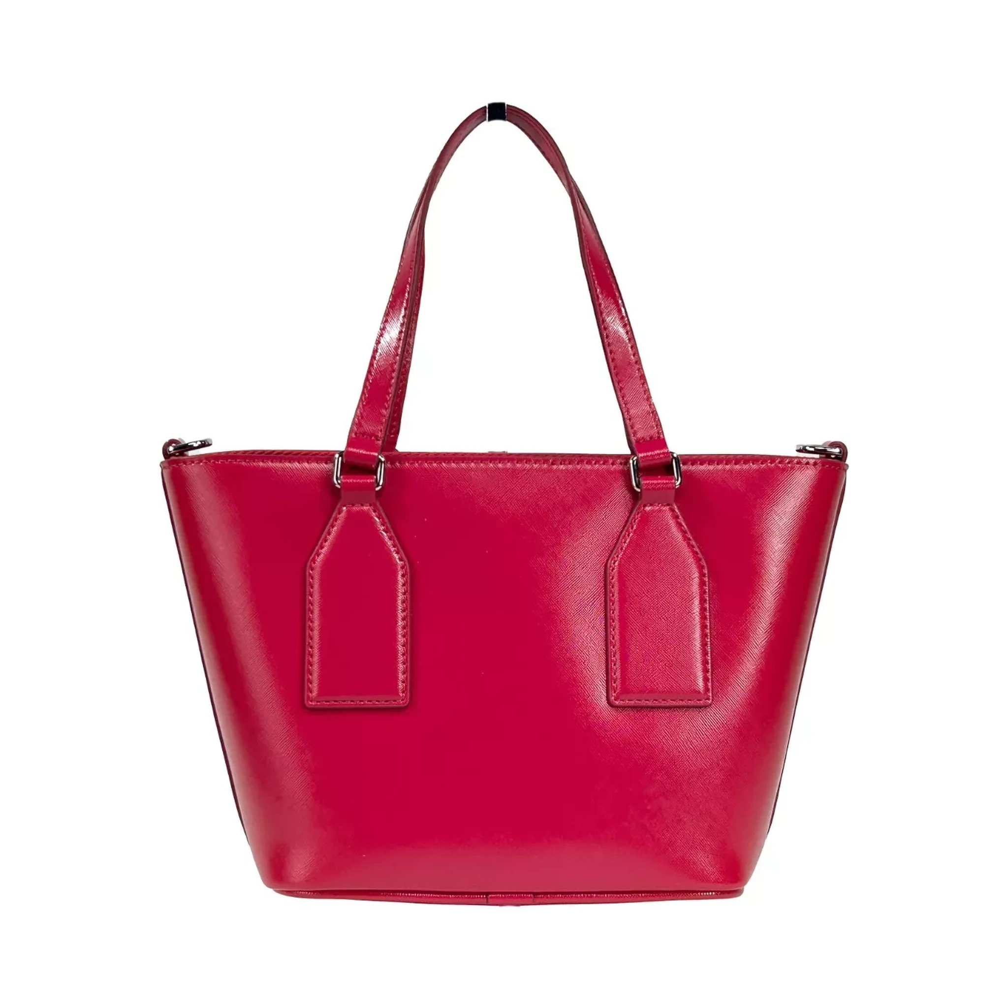 Small Saffiano Leather Tote Crossbody Bag