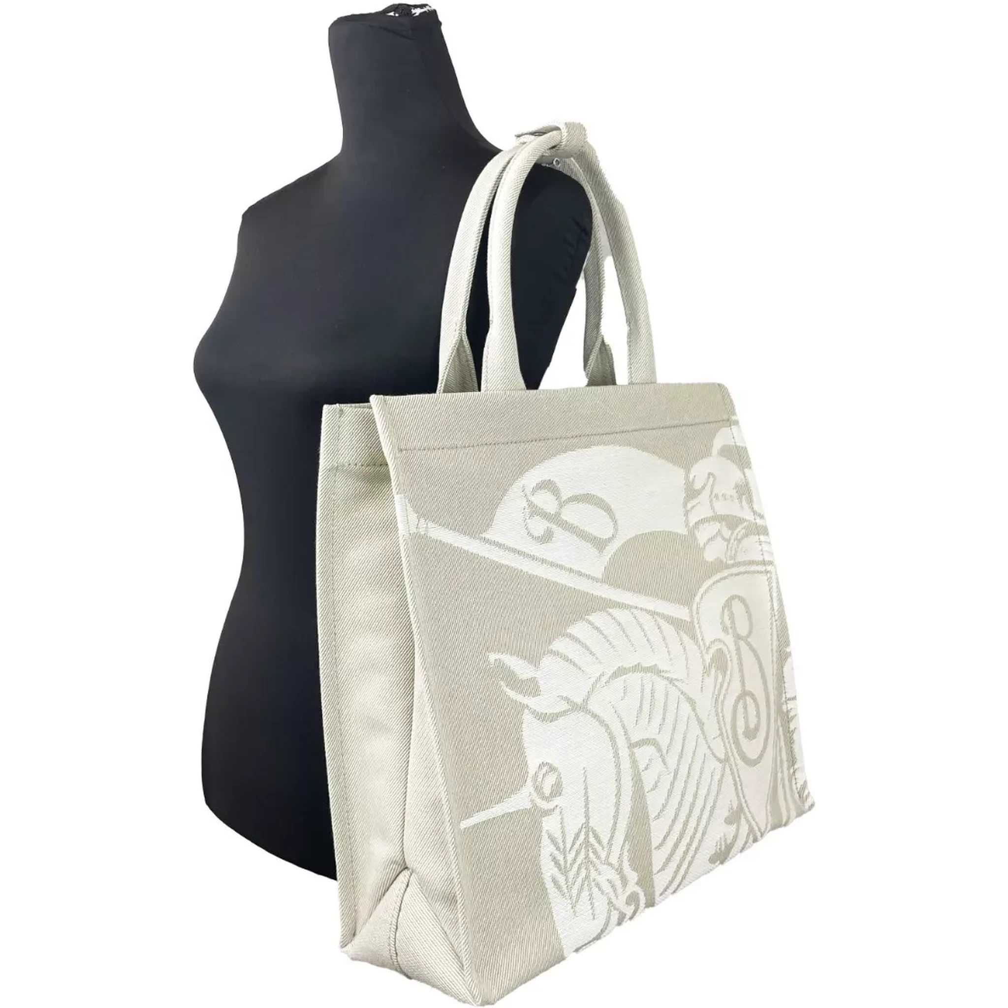 EKD Canvas Tote Bag With Coin Pouch Beige