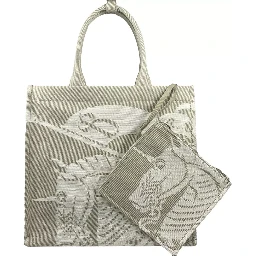 EKD Canvas Tote Bag With Coin Pouch Beige