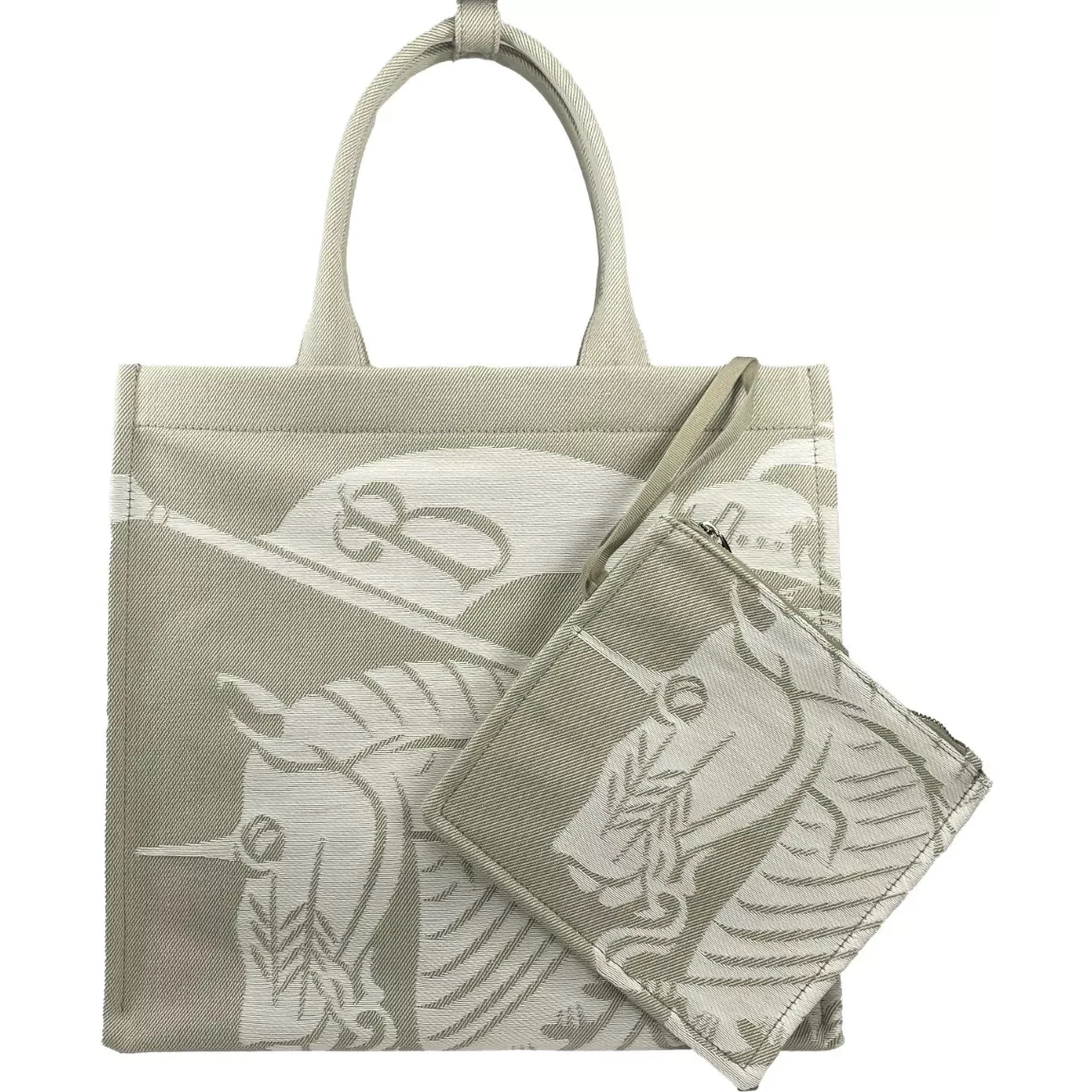 EKD Canvas Tote Bag With Coin Pouch Beige
