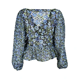 Blue Polyester Pattern Shirt
