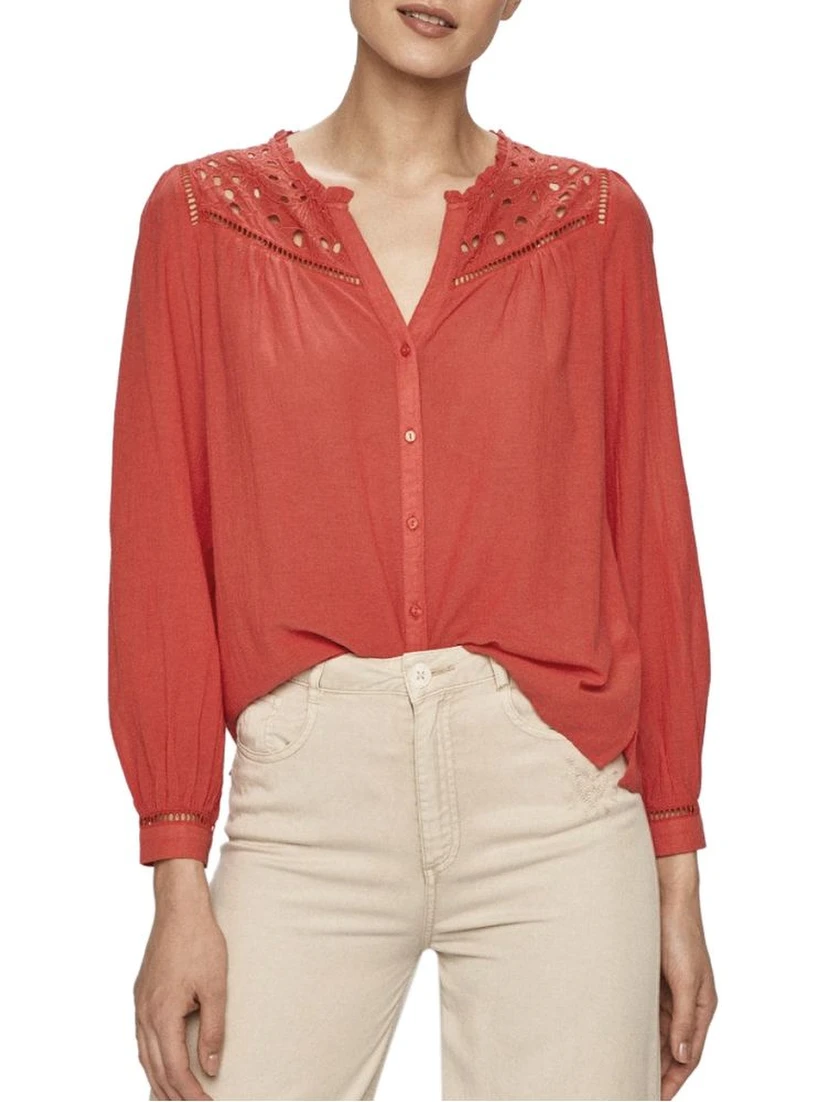 Red Viscose Blouse