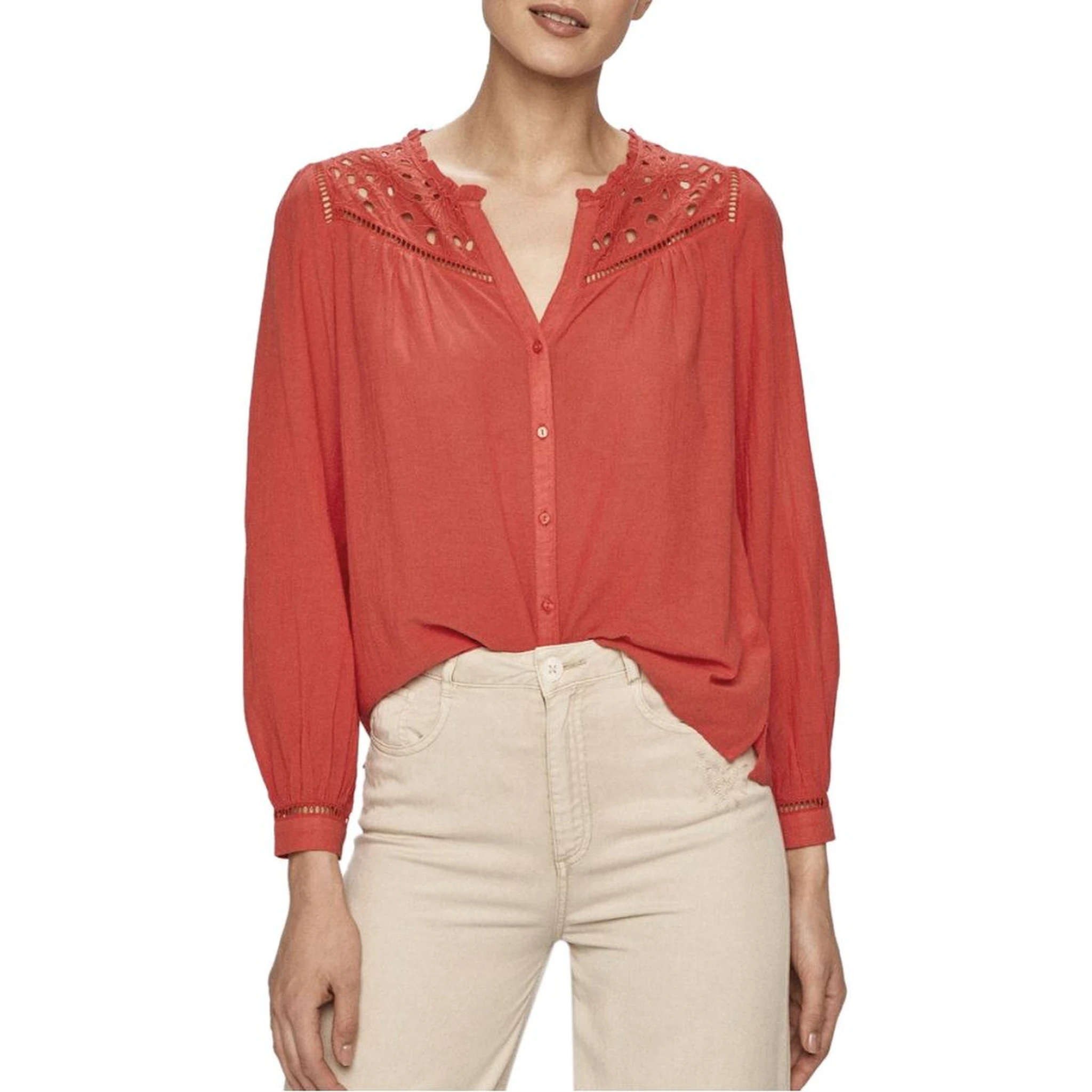 Red Viscose Blouse