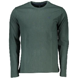 Green Cotton Long Sleeve T-Shirt