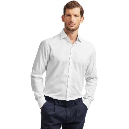 White Cotton Dress Shirt